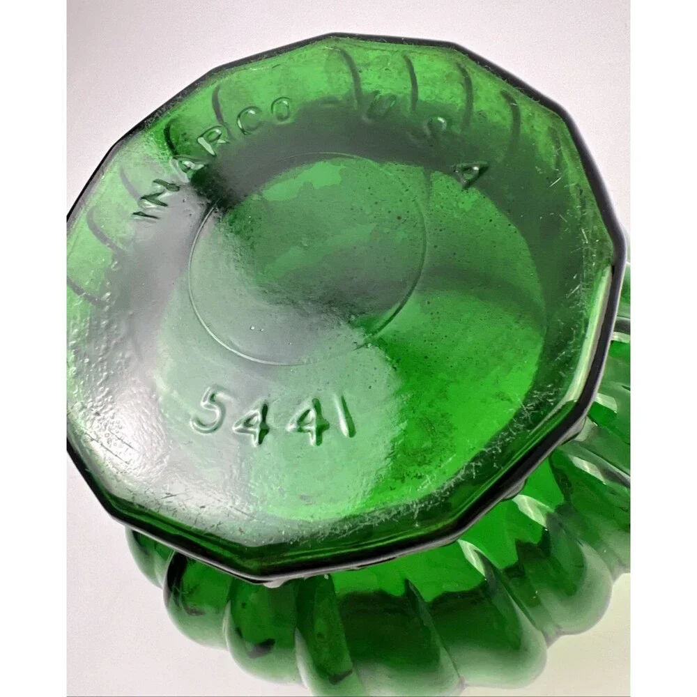 Vintage INARCO USA, #5441 Emerald Green Round Planter/Vase